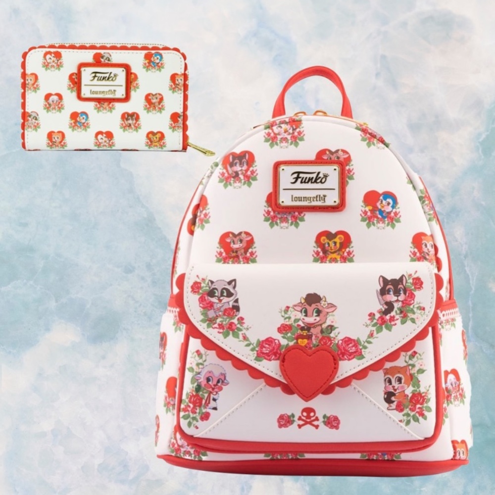 Loungefly Funko Villainous Valentines Mini Backpack‎ and Wallet